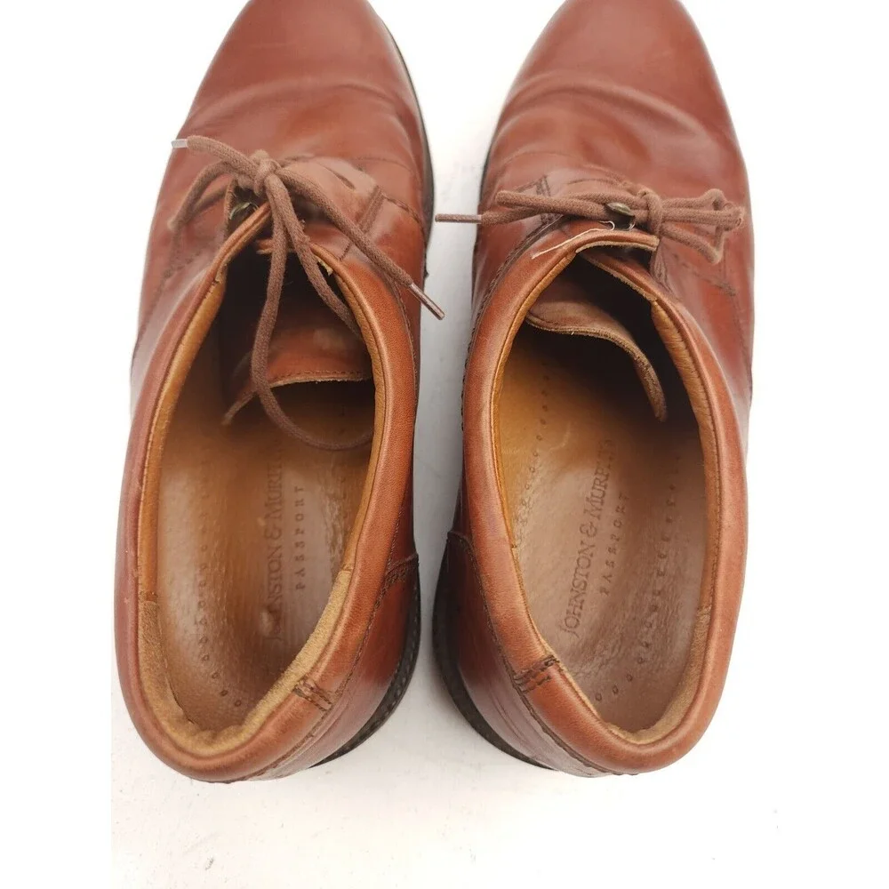 Johnston and Murphy Dress Shoes Mens 11 M Passport Brown Italy